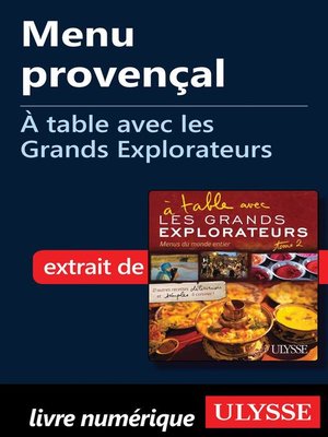 cover image of Menu provençal--À table avec les Grands Explorateurs